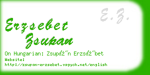 erzsebet zsupan business card